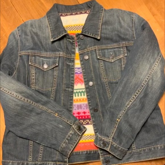 Gorgeous Fairisle GAP Jean Jacket - Picture 1 of 2